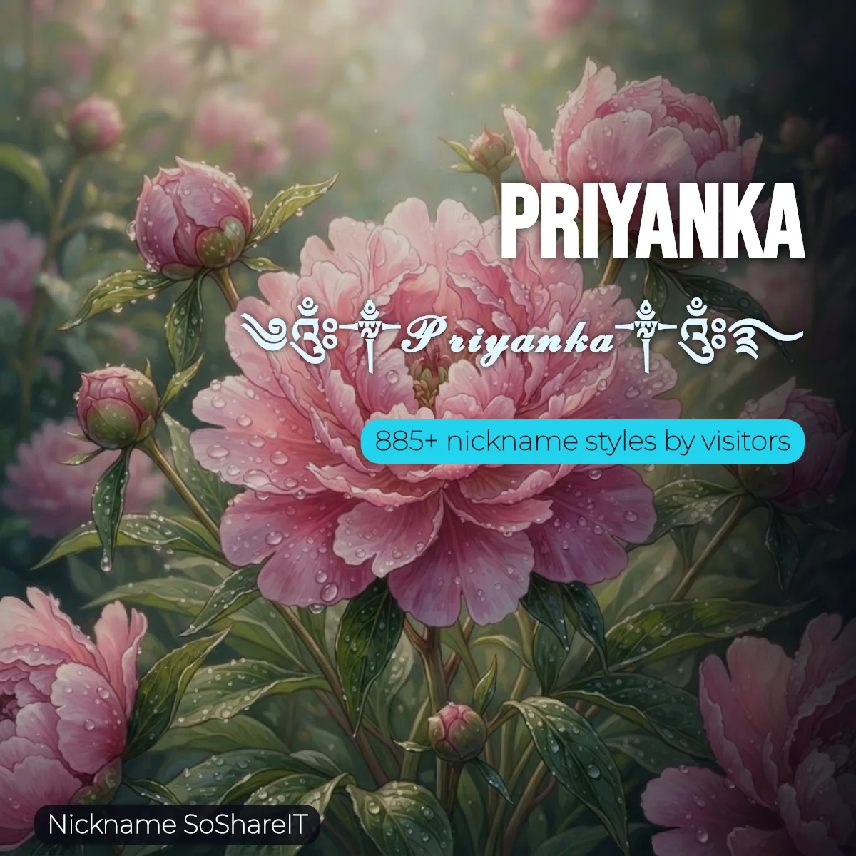 Priyanka nickname styles on Nickname SoShareIT