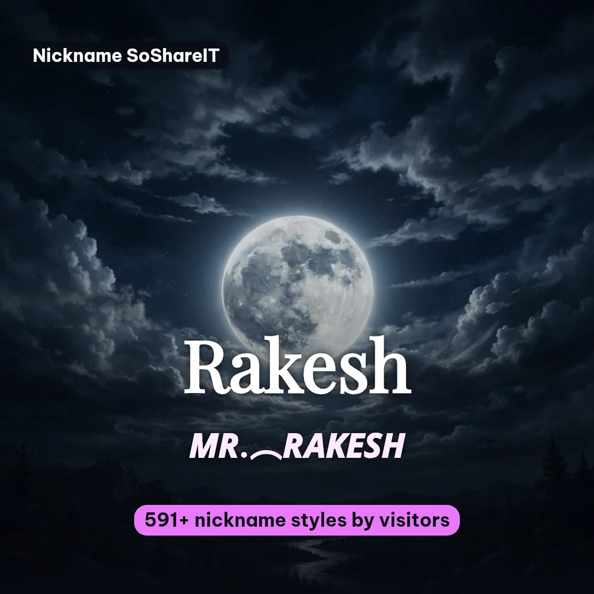 Rakesh nickname styles on Nickname SoShareIT