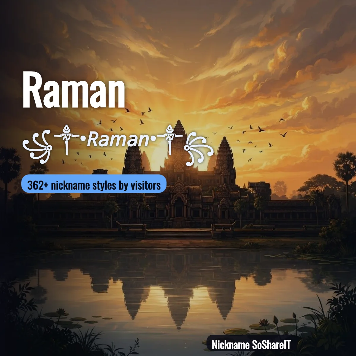Raman nickname styles on Nickname SoShareIT