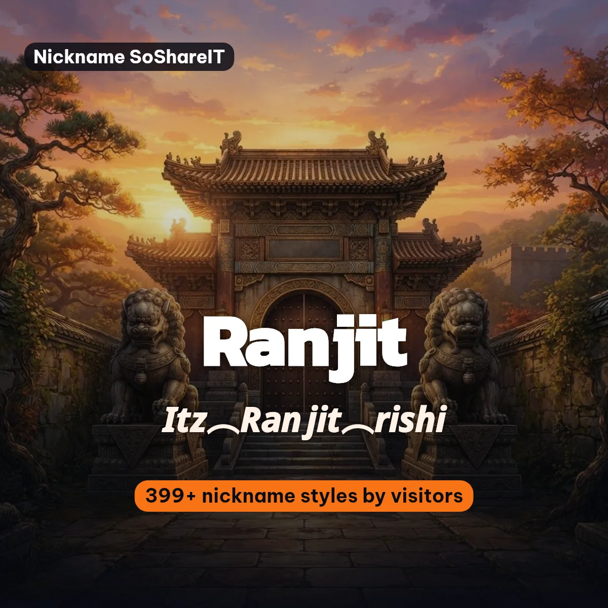 Ranjit nickname styles on Nickname SoShareIT