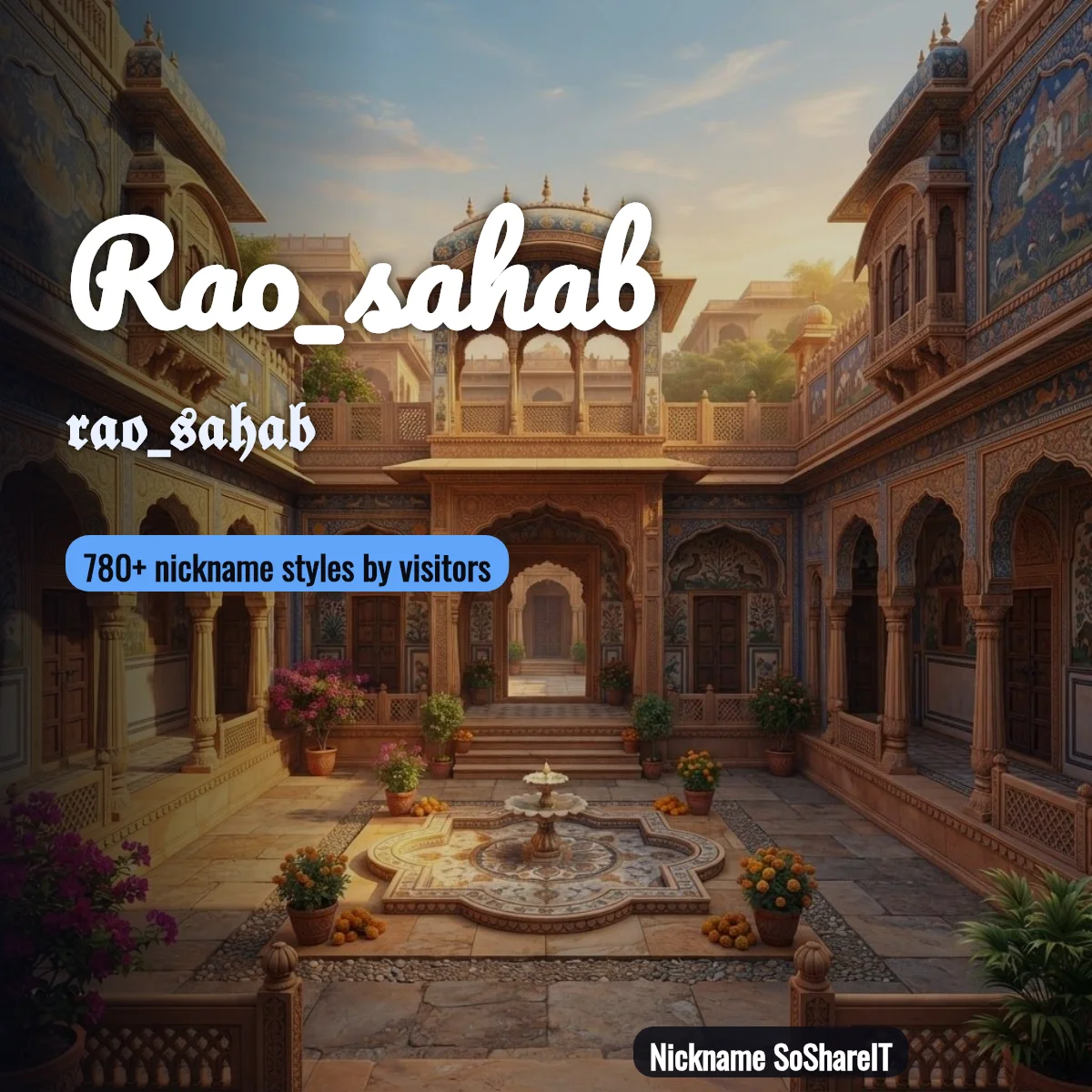 Rao_sahab nickname styles on Nickname SoShareIT