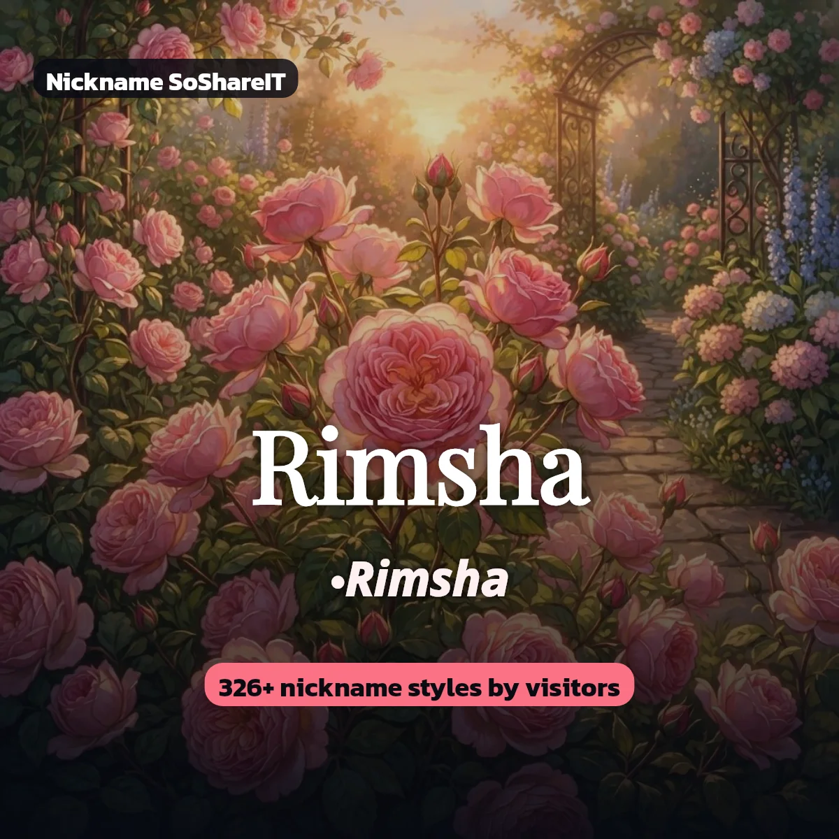 Rimsha nickname styles on Nickname SoShareIT