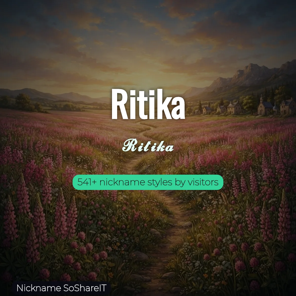 Ritika nickname styles on Nickname SoShareIT