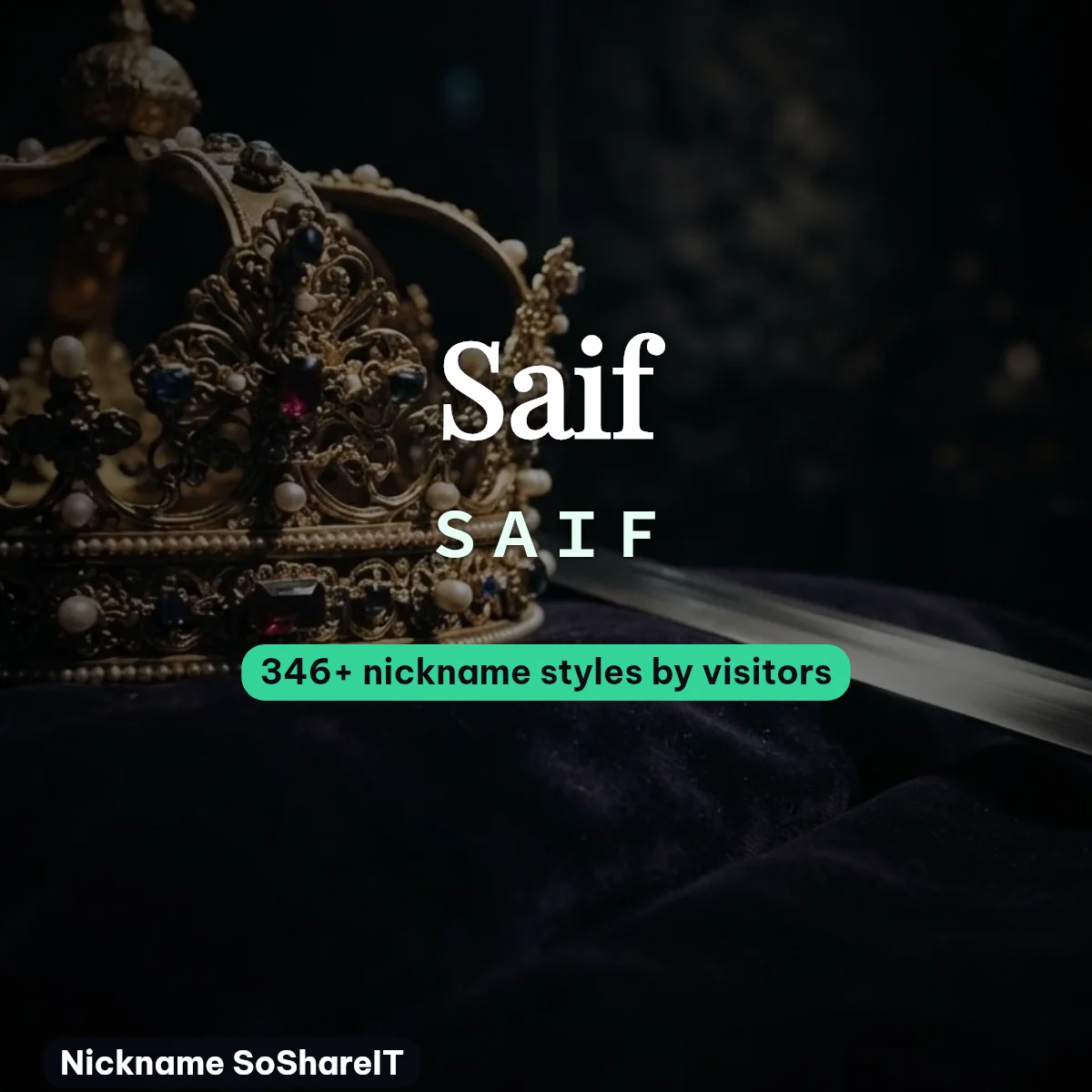 Saif nickname styles on Nickname SoShareIT