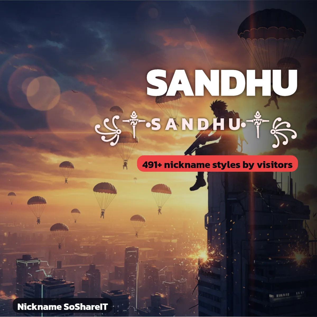 SANDHU nickname styles on Nickname SoShareIT