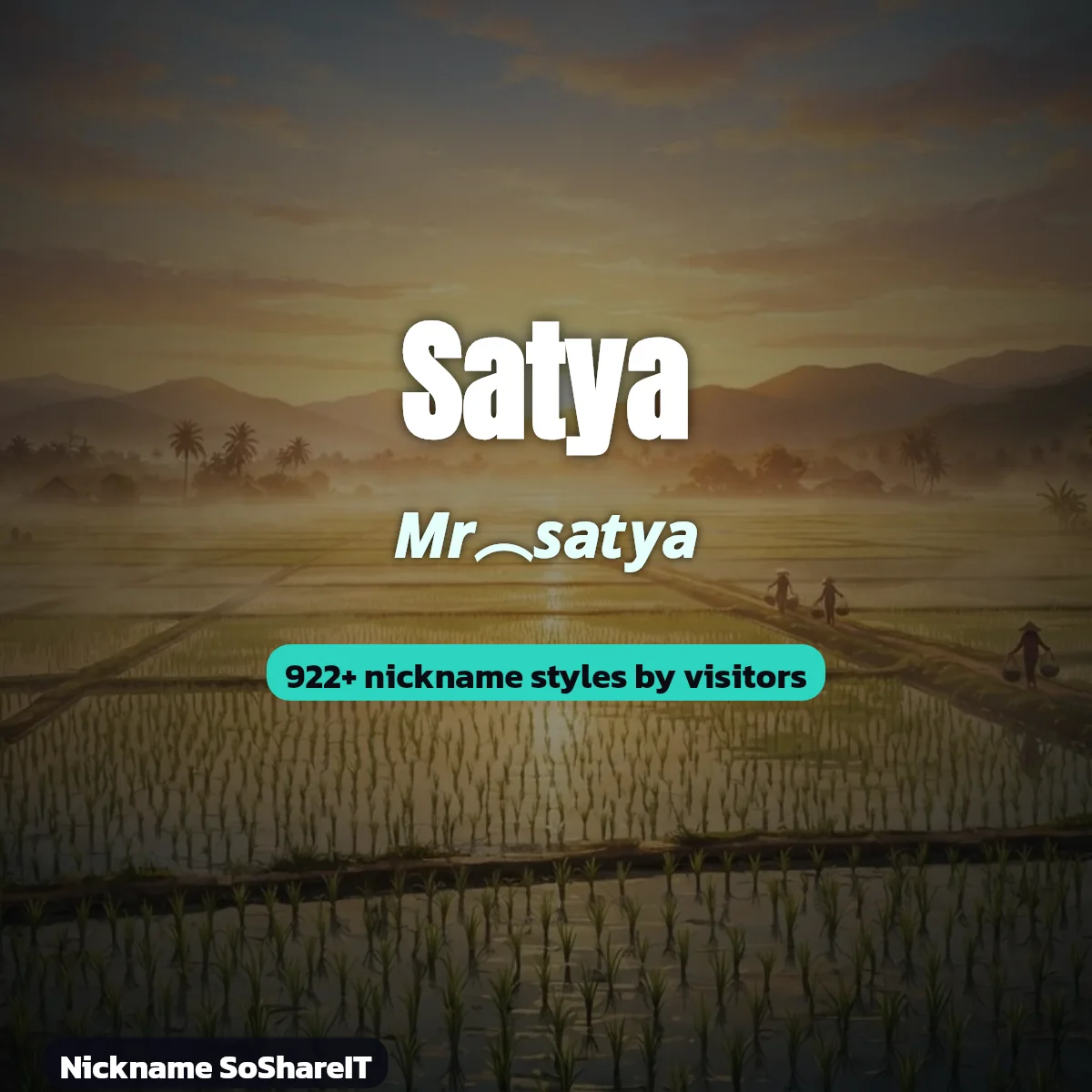 Satya nickname styles on Nickname SoShareIT