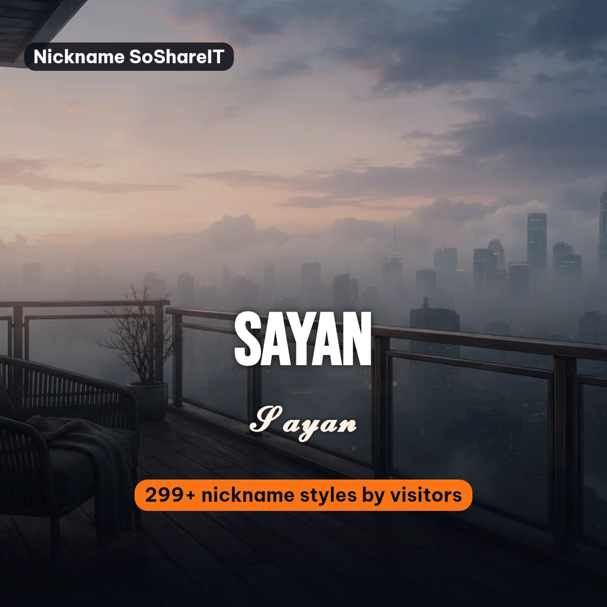 Sayan nickname styles on Nickname SoShareIT