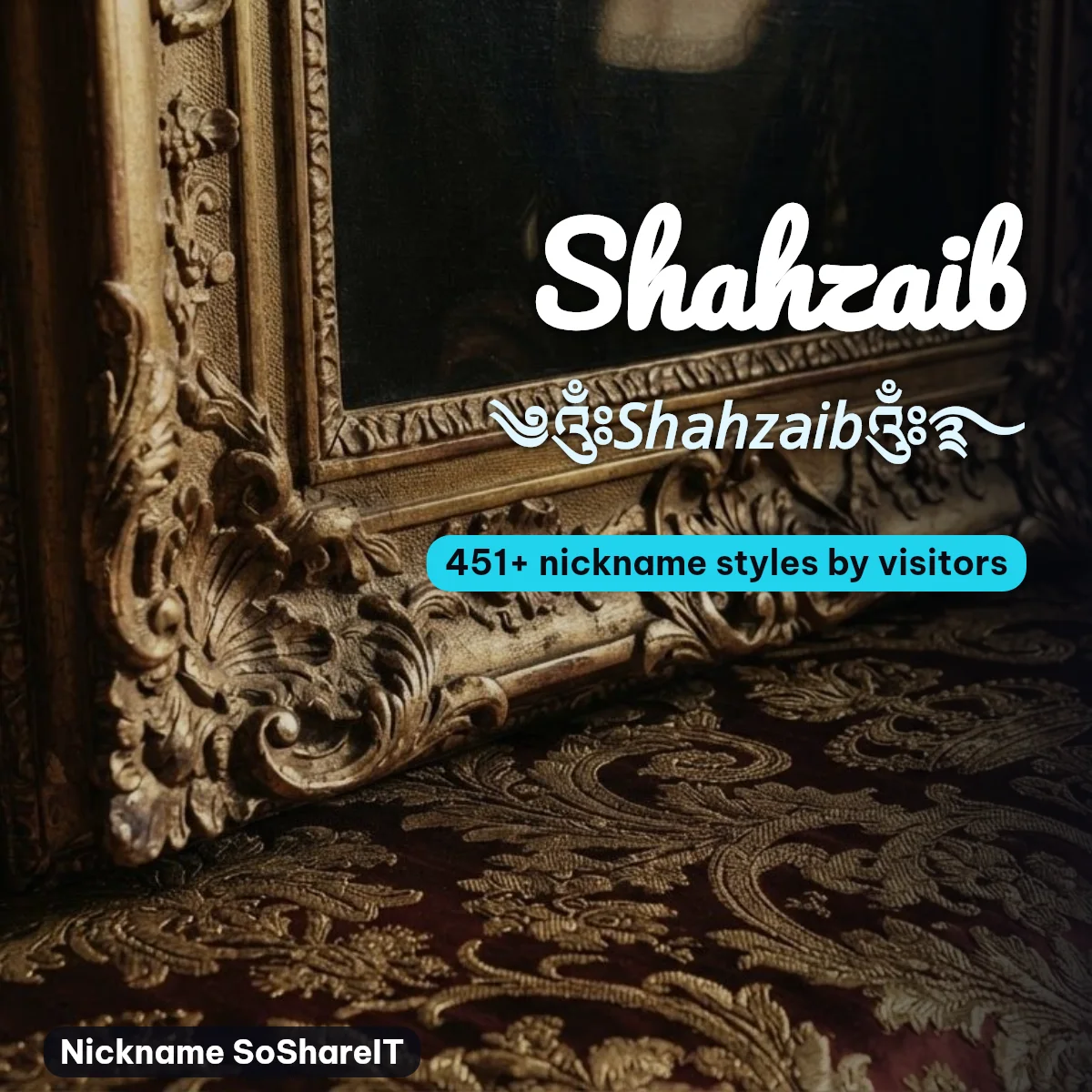 Shahzaib nickname styles on Nickname SoShareIT