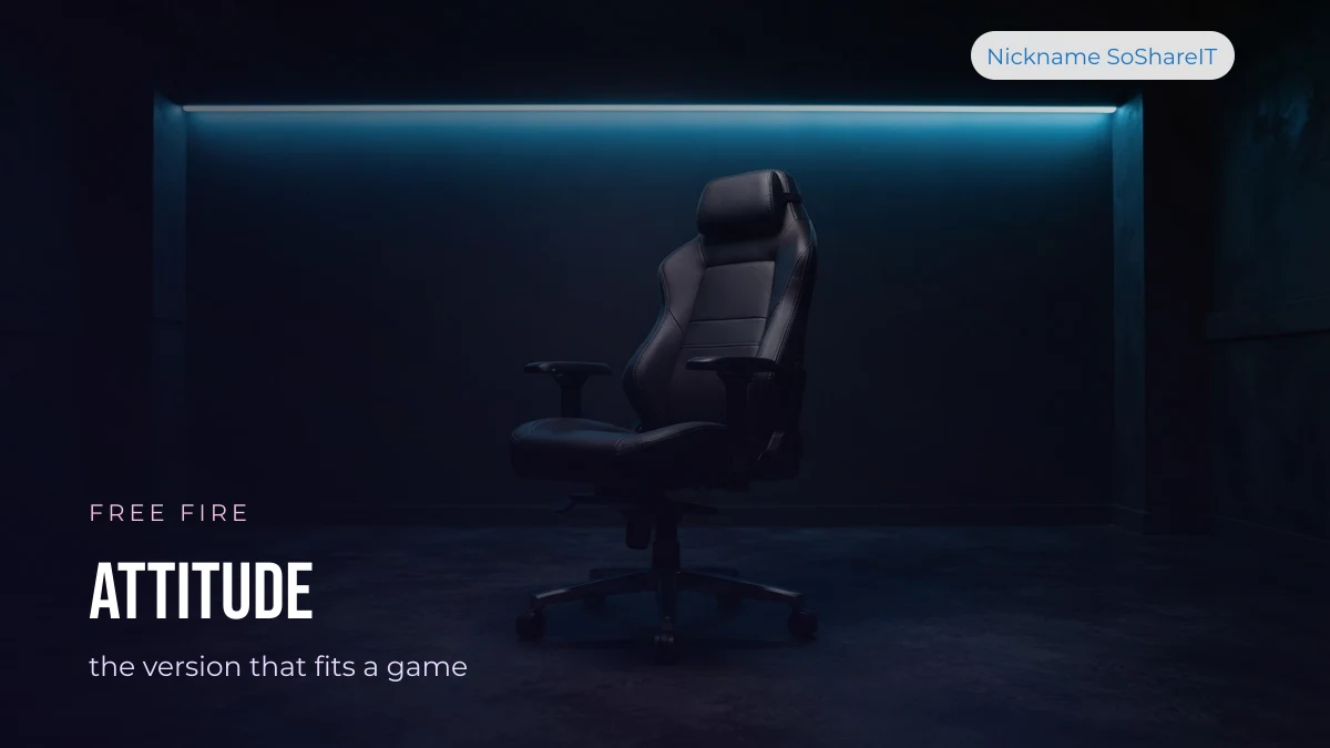 Dark gaming setup, illustrating single boy attitude names for Free Fire