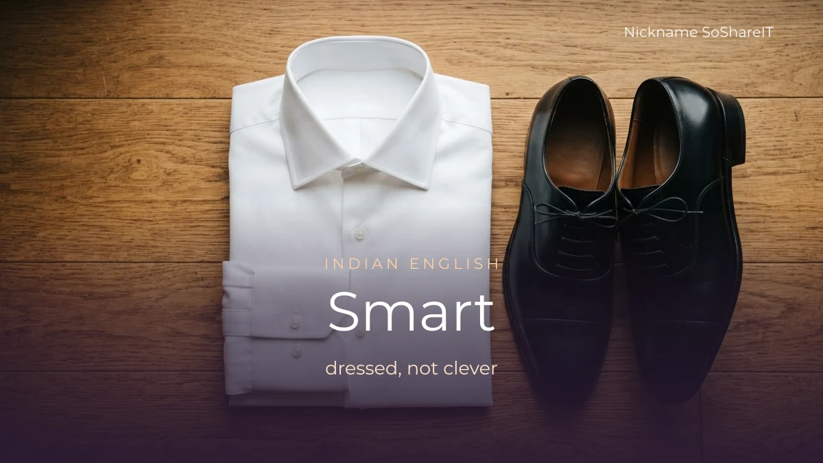 A pressed white shirt collar and polished shoes on warm wood, illustrating smart as well-dressed