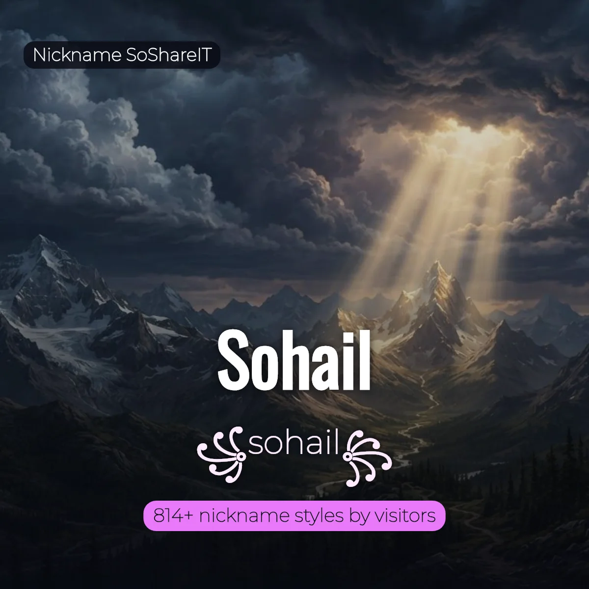 Sohail nickname styles on Nickname SoShareIT