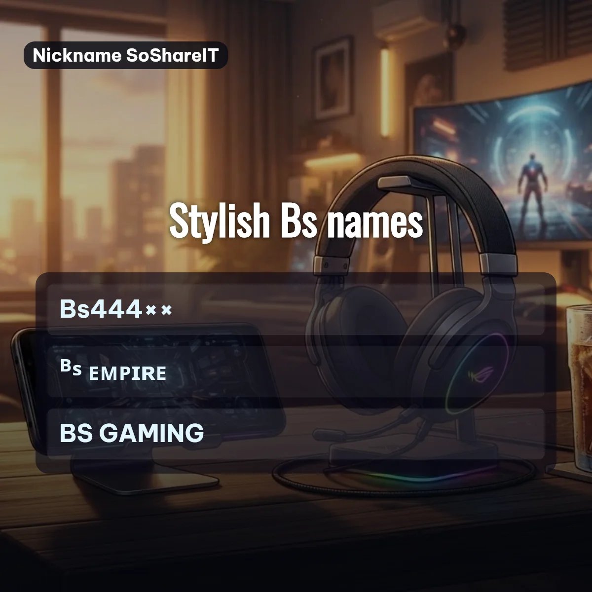 Stylish Bs names with fonts and symbols