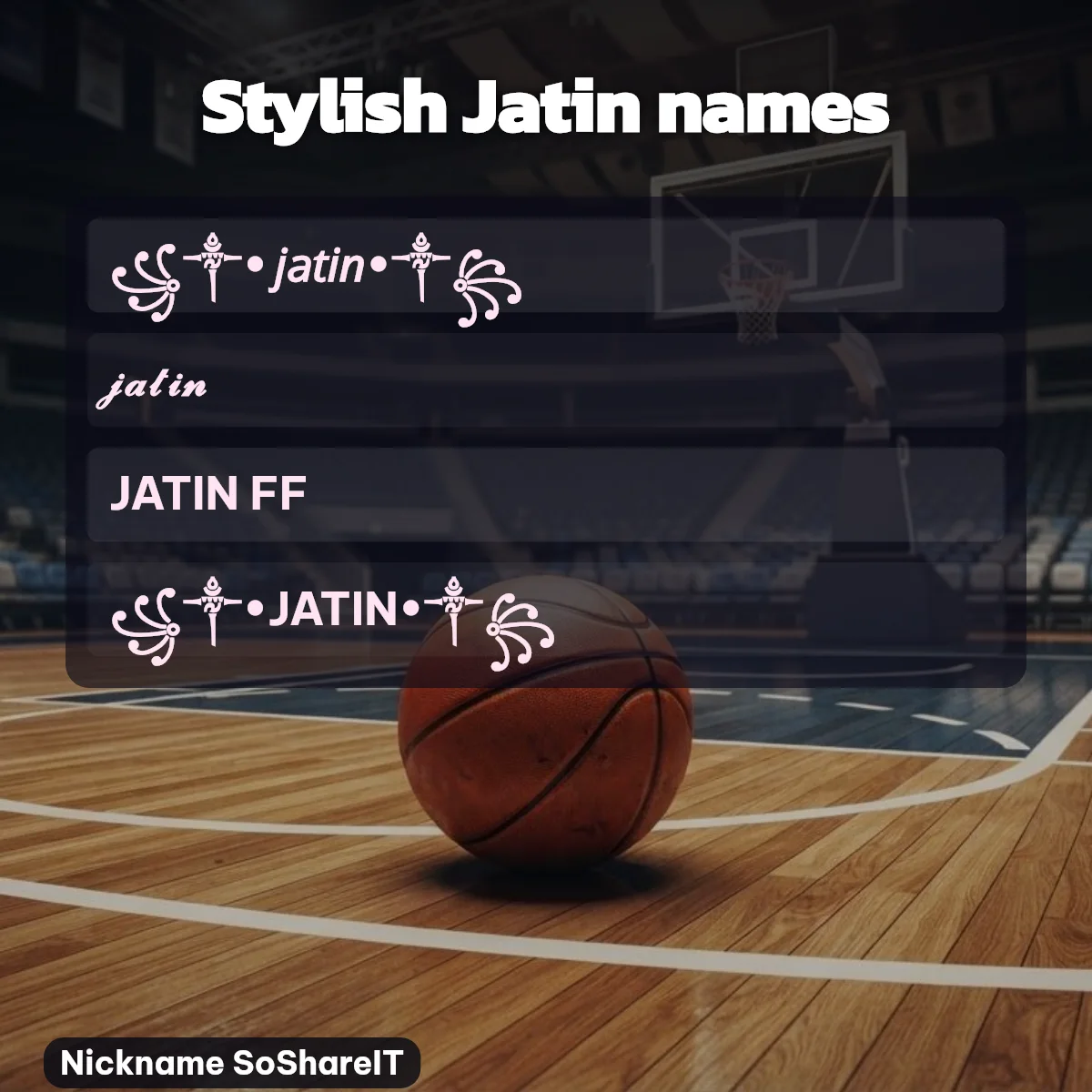 Stylish Jatin names with fonts and symbols