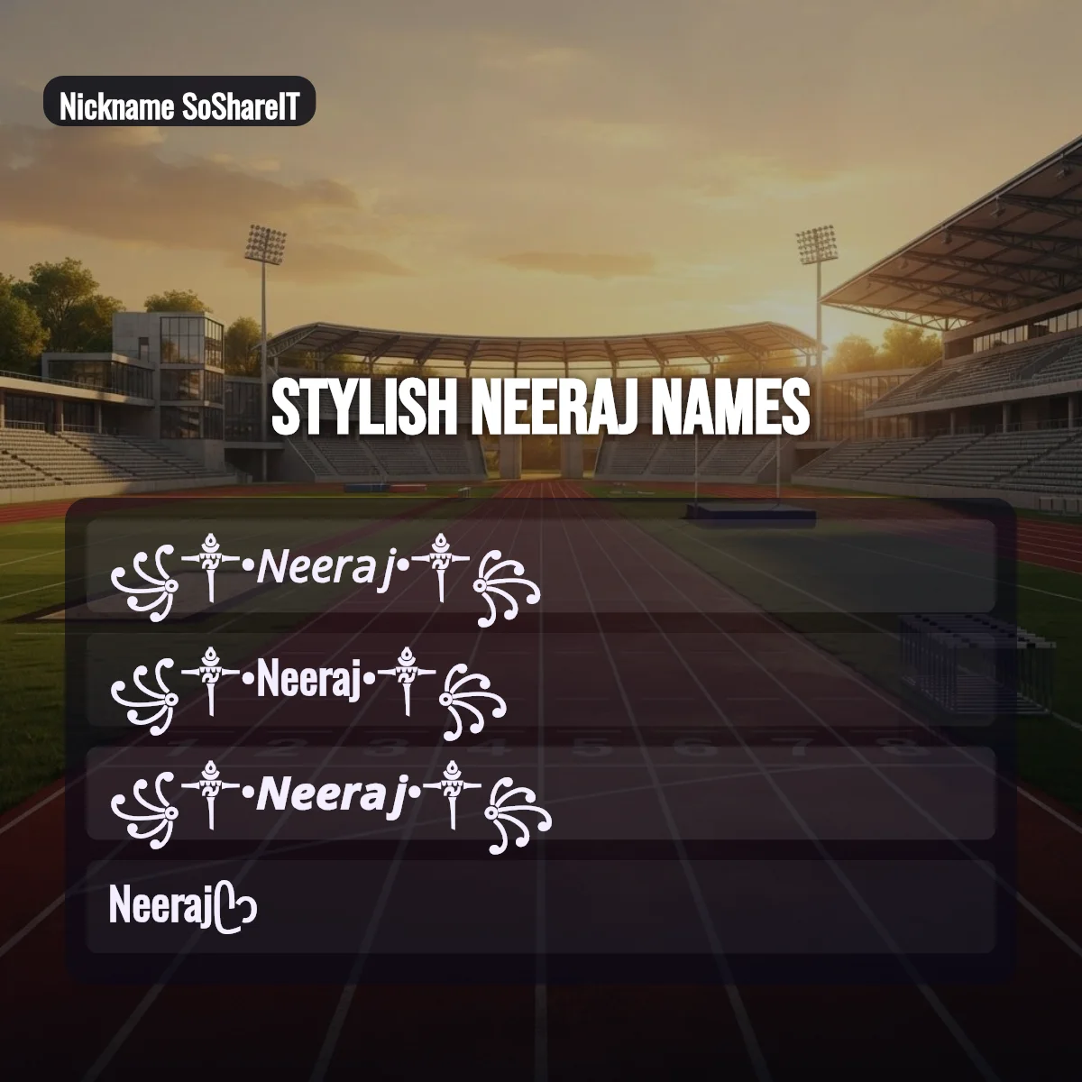Stylish Neeraj names with fonts and symbols
