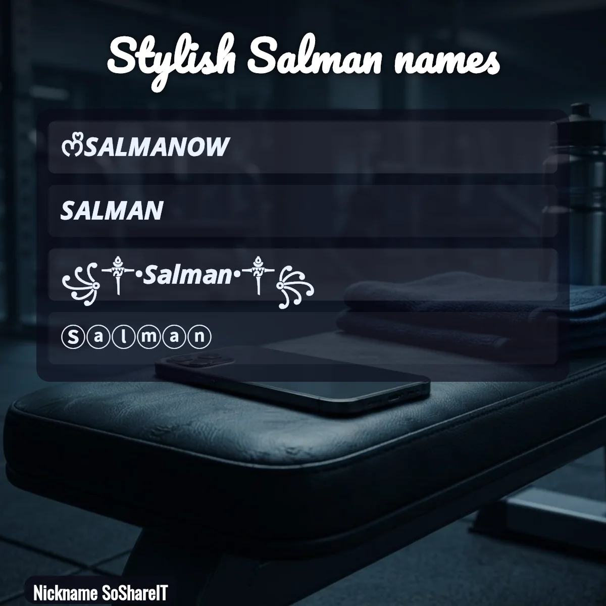 Stylish Salman names with fonts and symbols