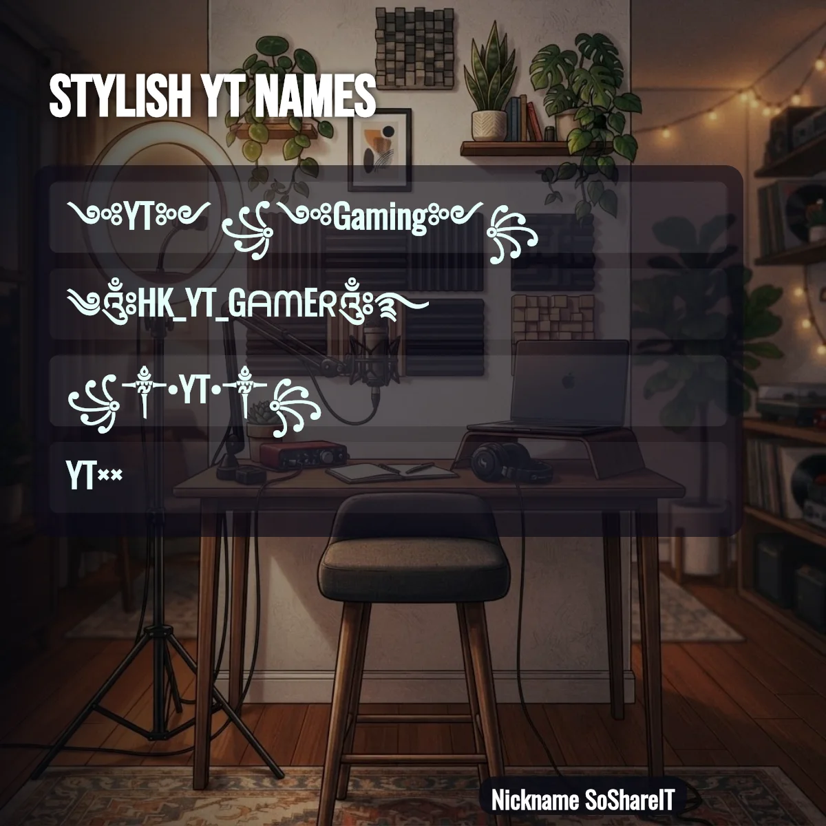 Stylish YT names with fonts and symbols