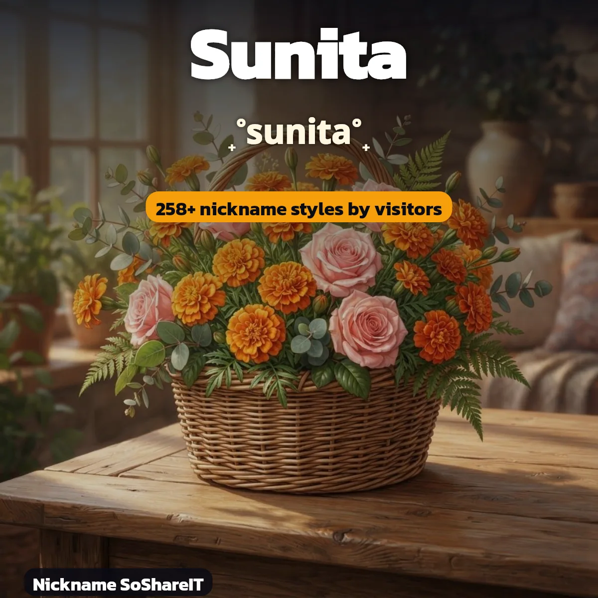 Sunita nickname styles on Nickname SoShareIT
