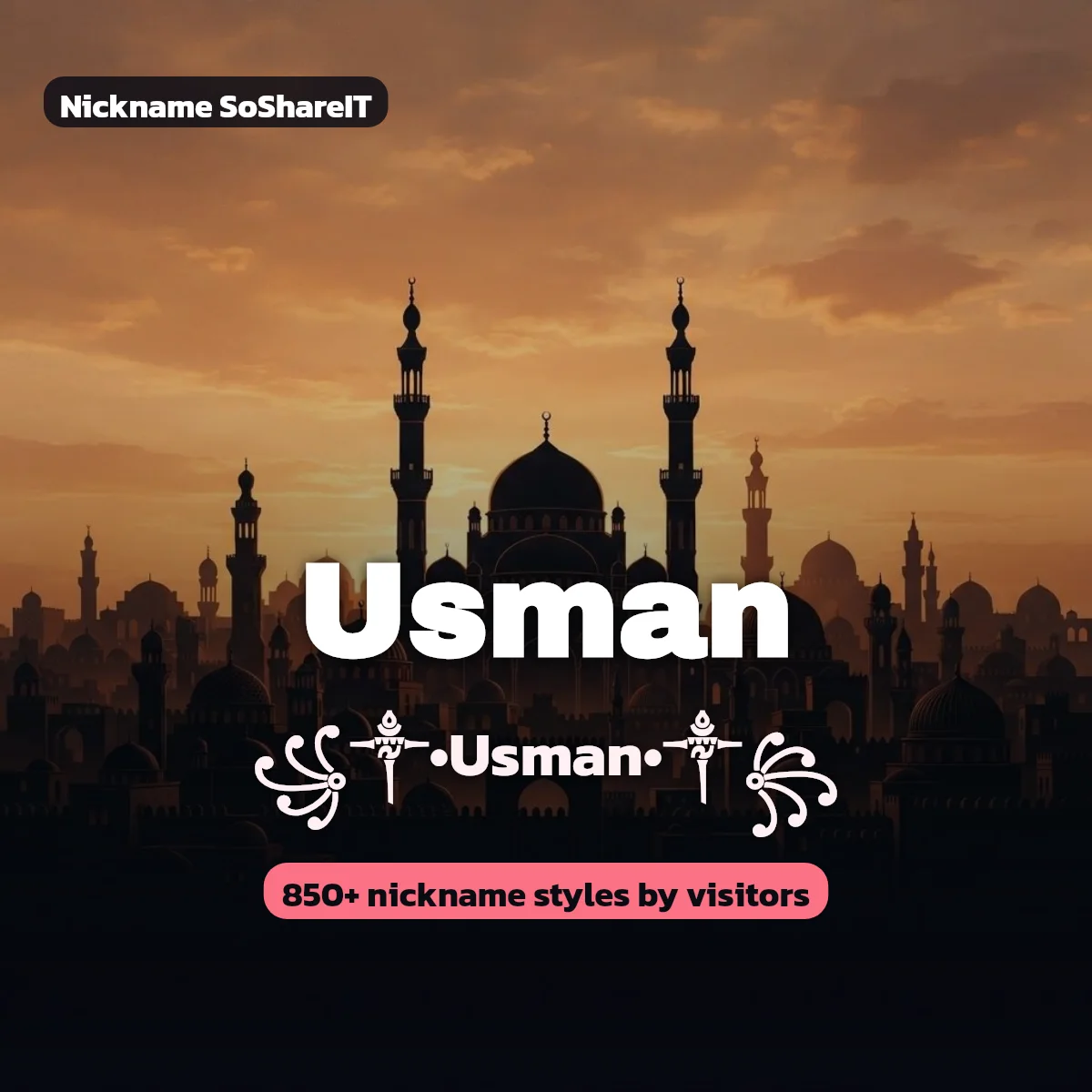 Usman nickname styles on Nickname SoShareIT