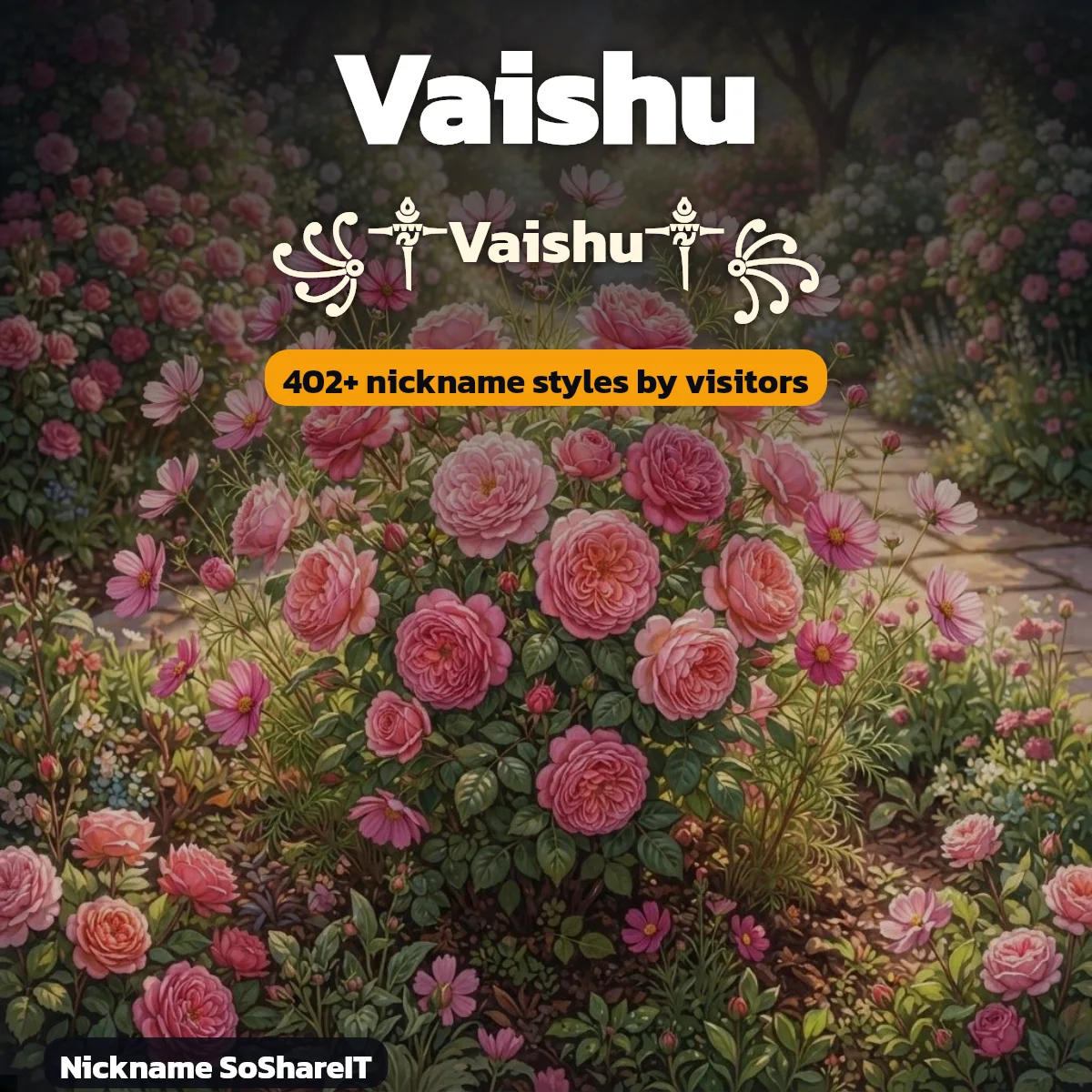 Vaishu nickname styles on Nickname SoShareIT