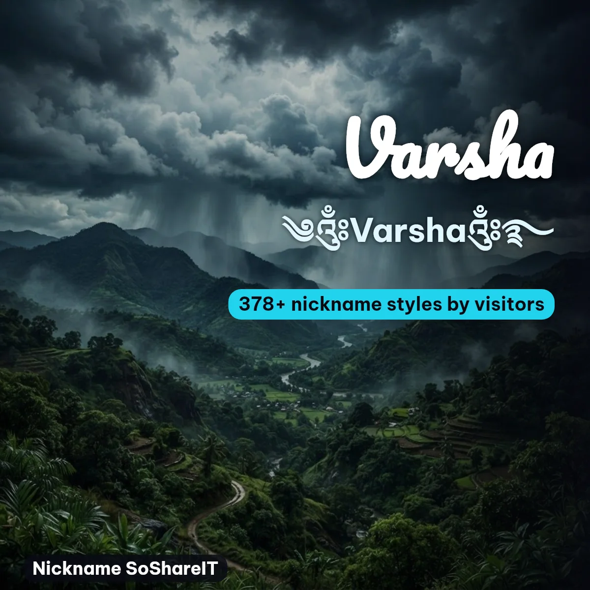 Varsha nickname styles on Nickname SoShareIT