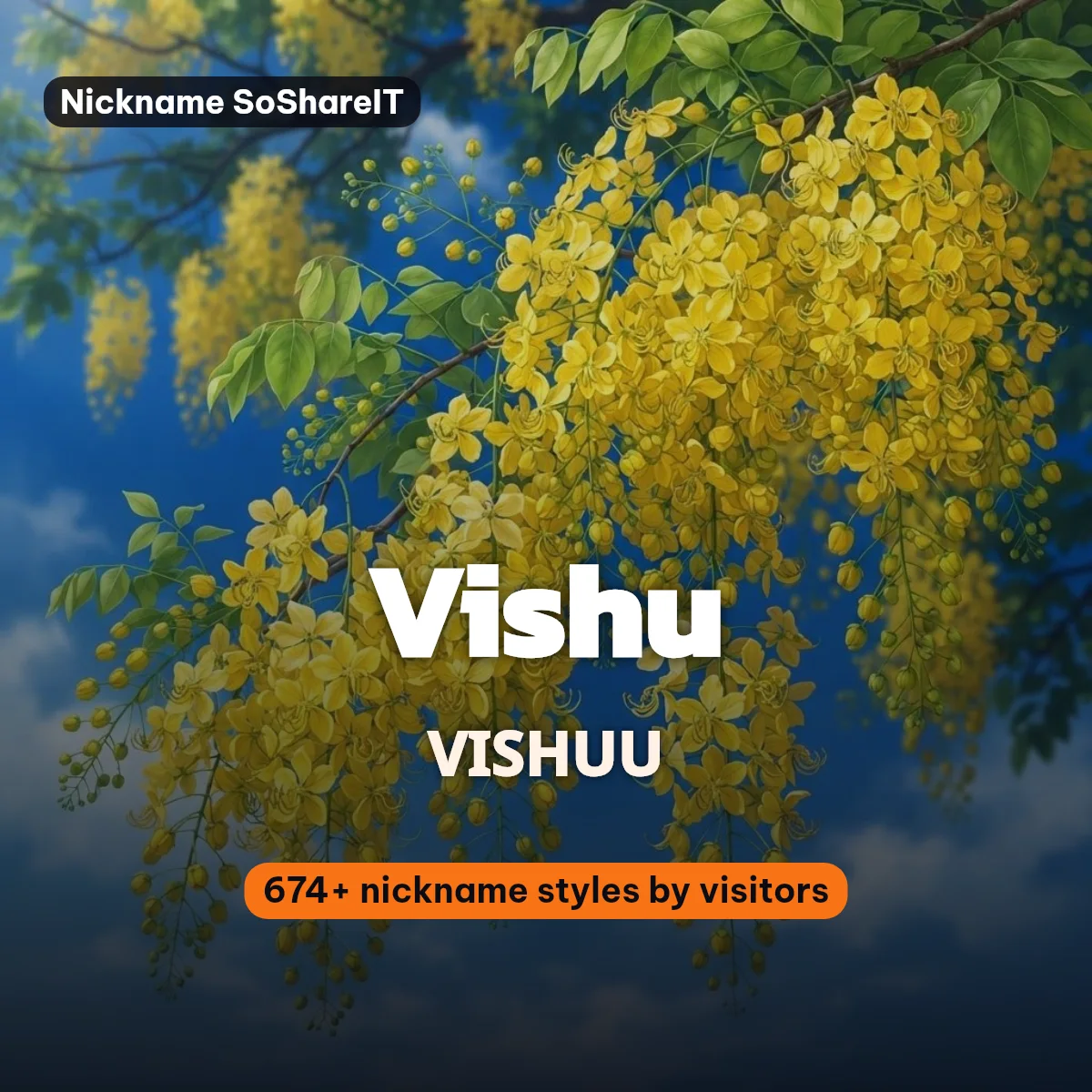 Vishu nickname styles on Nickname SoShareIT