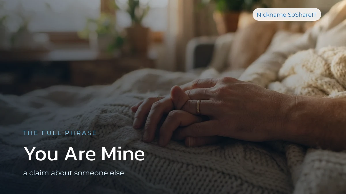 Interlocked rings, illustrating the You Are Mine phrase