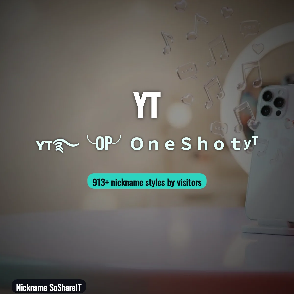 YT nickname styles on Nickname SoShareIT
