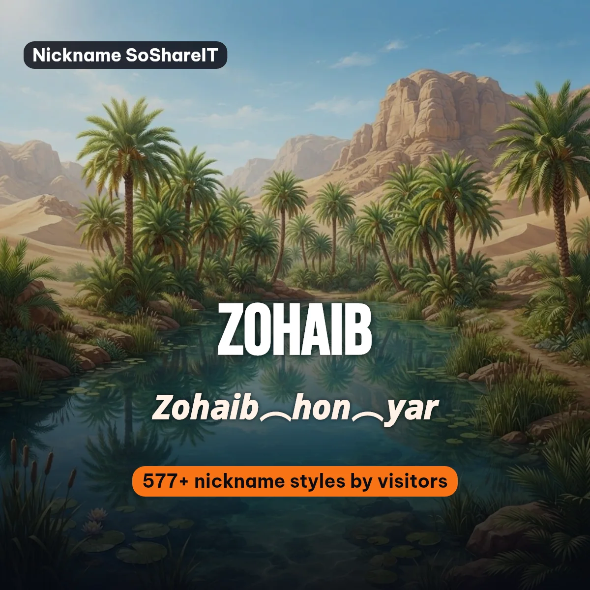 Zohaib nickname styles on Nickname SoShareIT